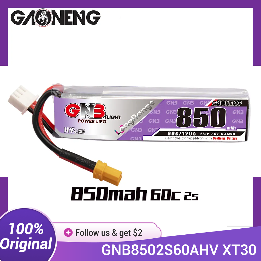Drone Kit Fpv - GAONENG GNB LiPo Batterij 850mAh 2S
