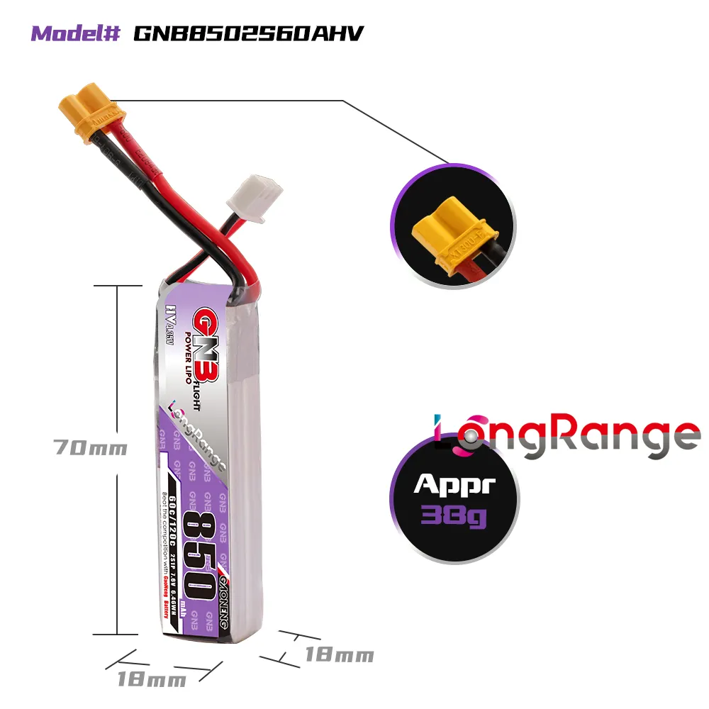 GAONENG GNB LiPo Batterij 850m - Drone Kit Fpv recensie en prijs